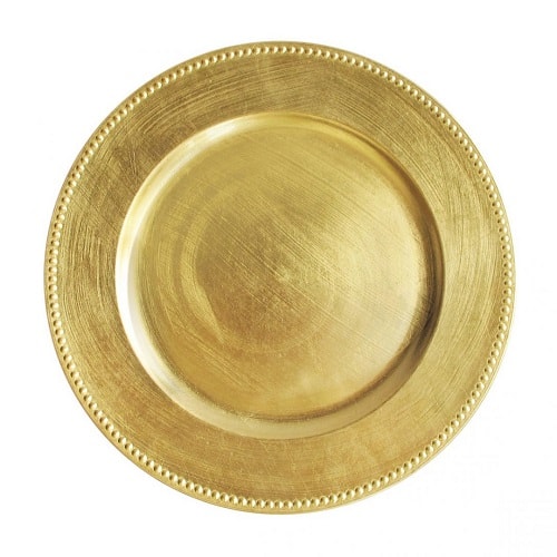 plate gold charger