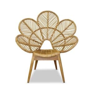 rattan petal chair for hire gold coast