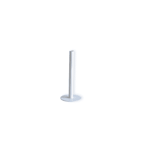 The Floral Vase l White Metal is a vertical, cylindrical stand with a round base in white metal, shown against a plain white background—ideal for displaying modern floral arrangements.