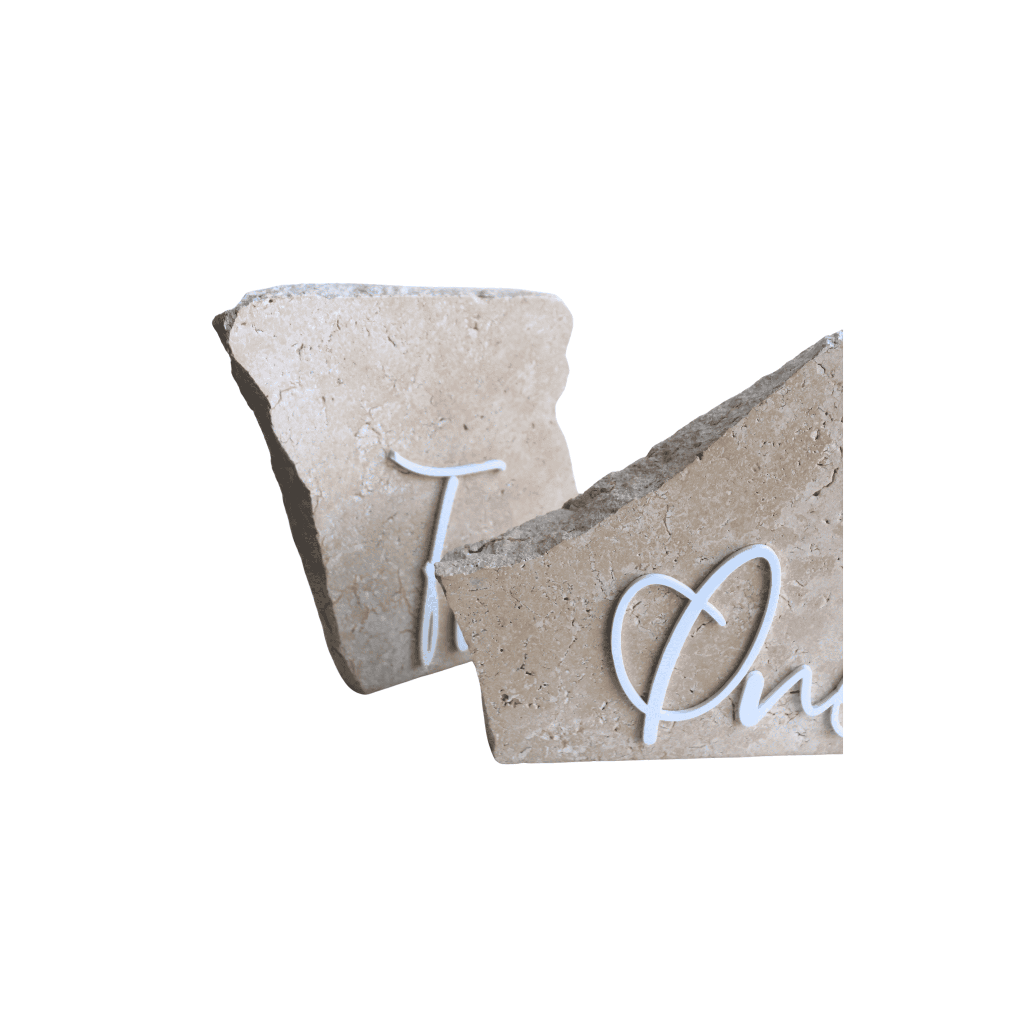 Large Stone & White Font Table Numbers | Arctic Fox Products for Hire